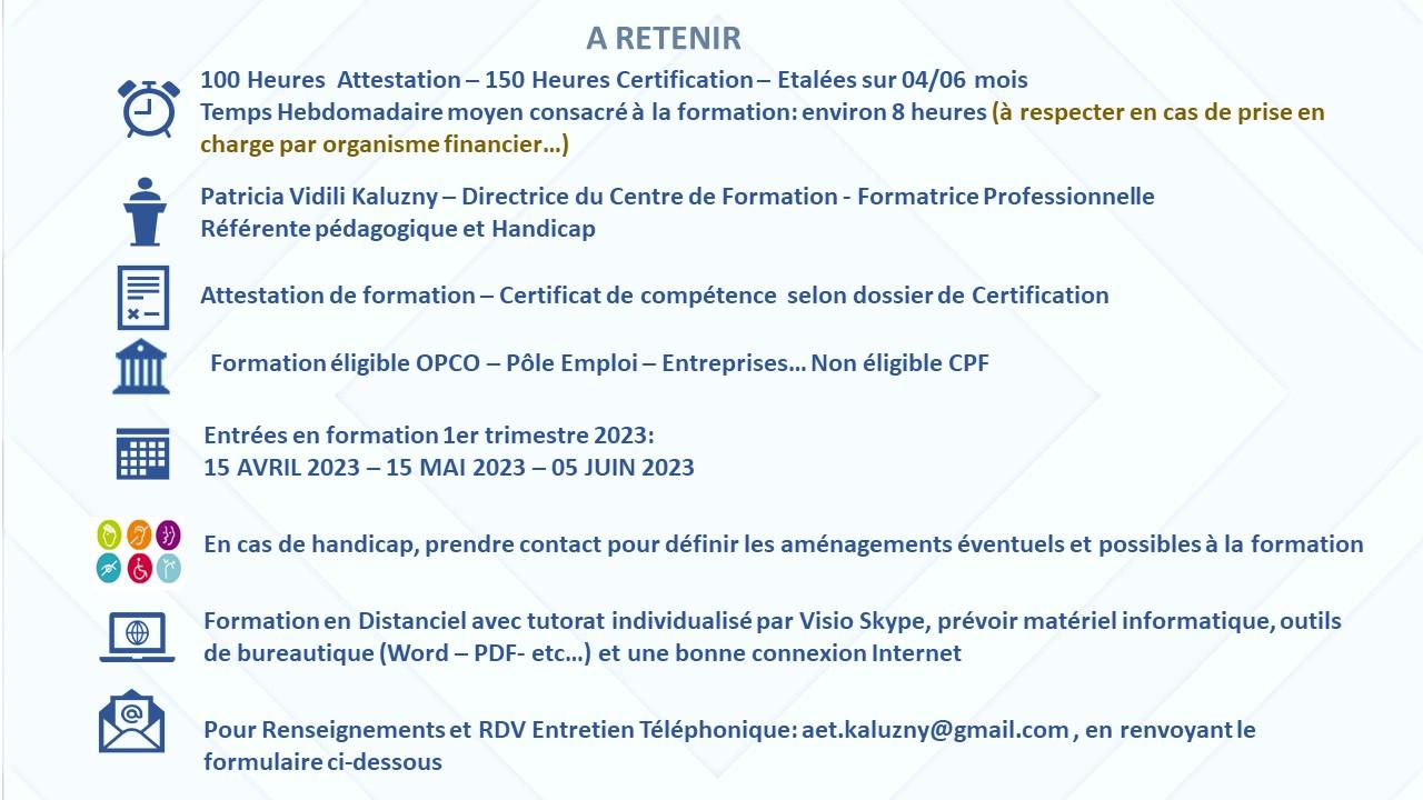 A RETENIR 2 EME TRI 2023