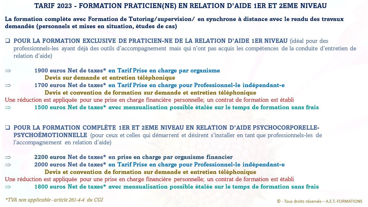 FORM RA 2024 TARIFS