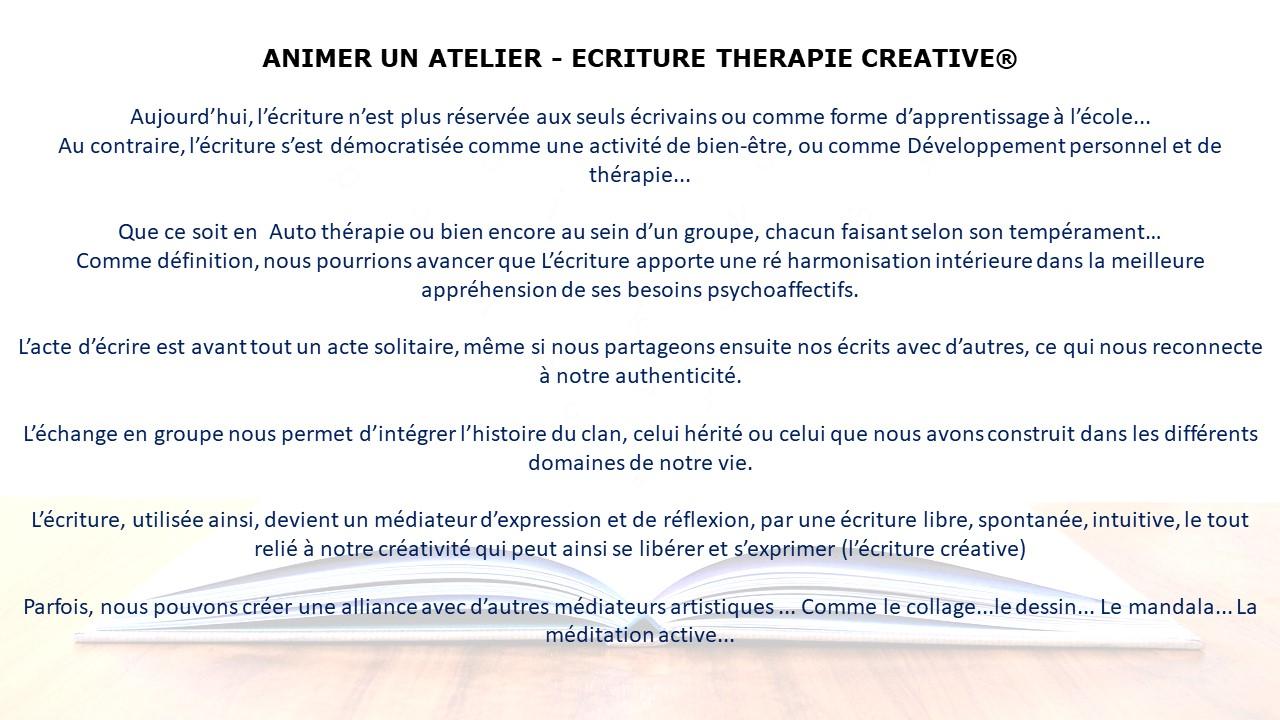 FORM ECRITURE THERAPIE  1