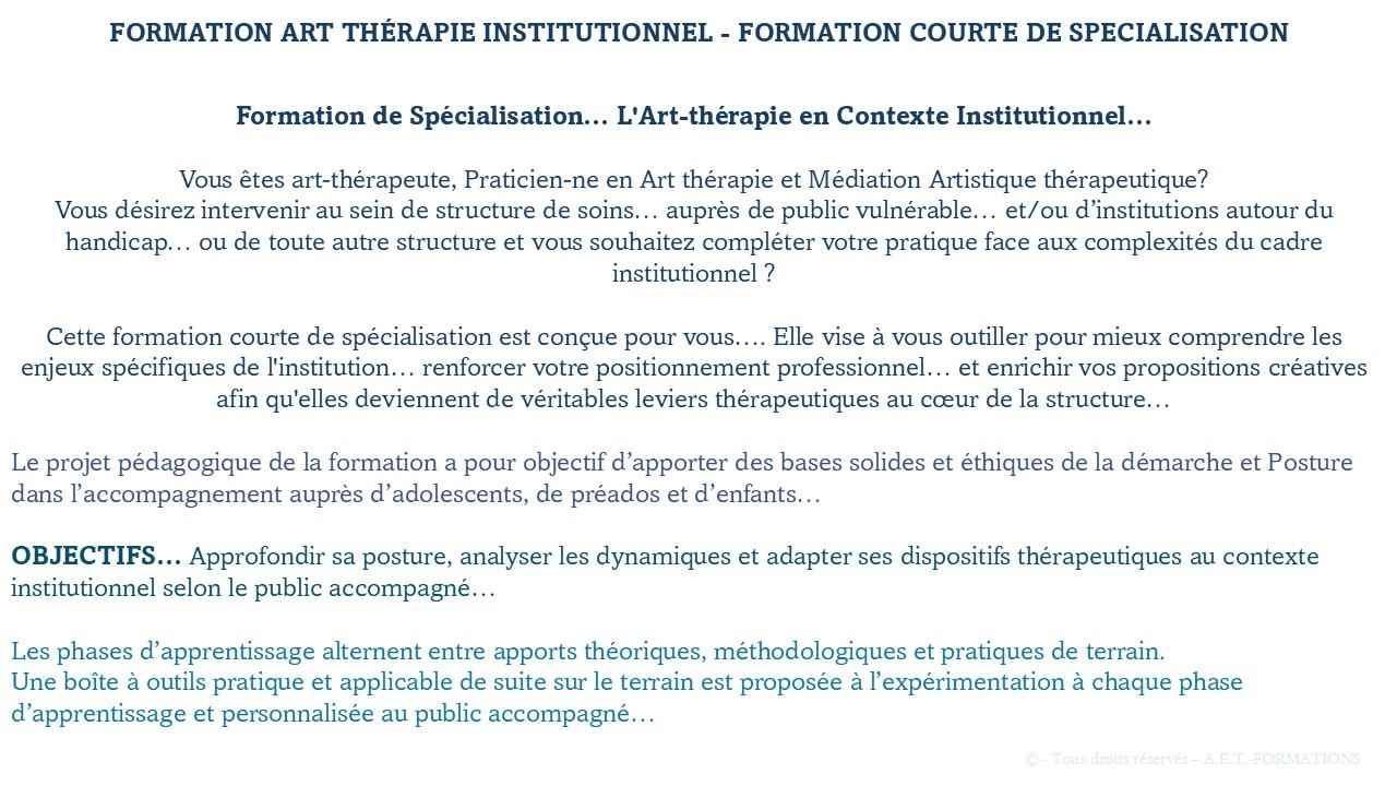 Art therapie institutionnel