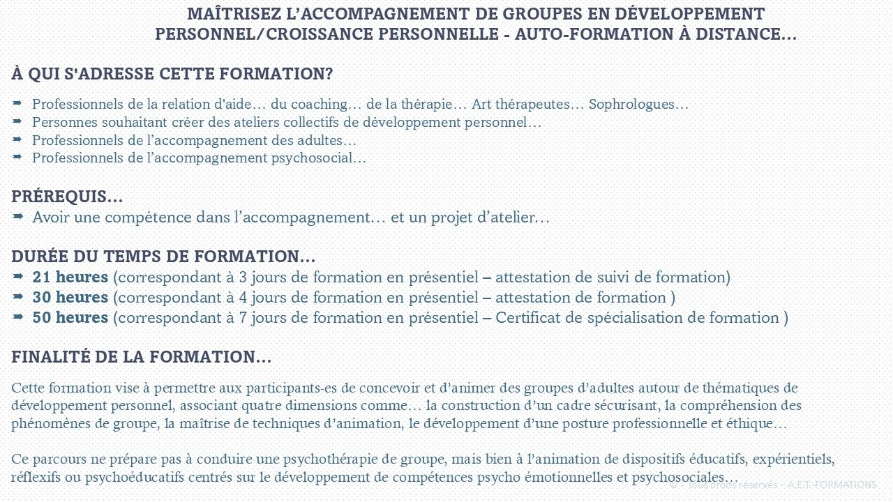 GROUPE EN DÉVELOPPEMENT PERSONNEL 2