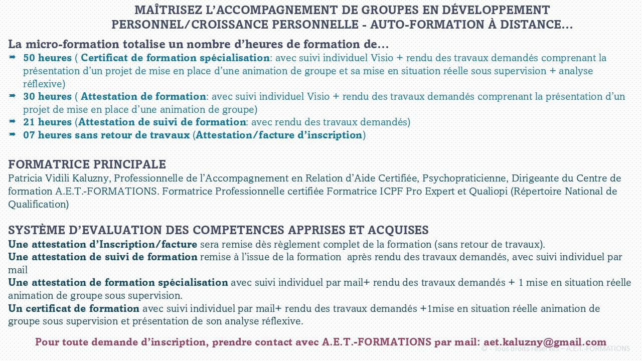 GROUPE EN DÉVELOPPEMENT PERSONNEL 3