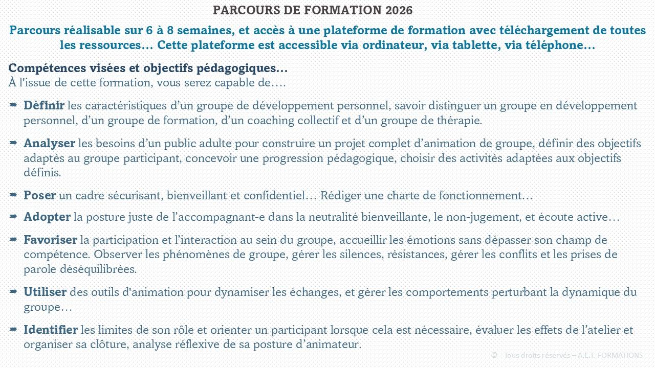 GROUPE EN DÉVELOPPEMENT PERSONNEL 5