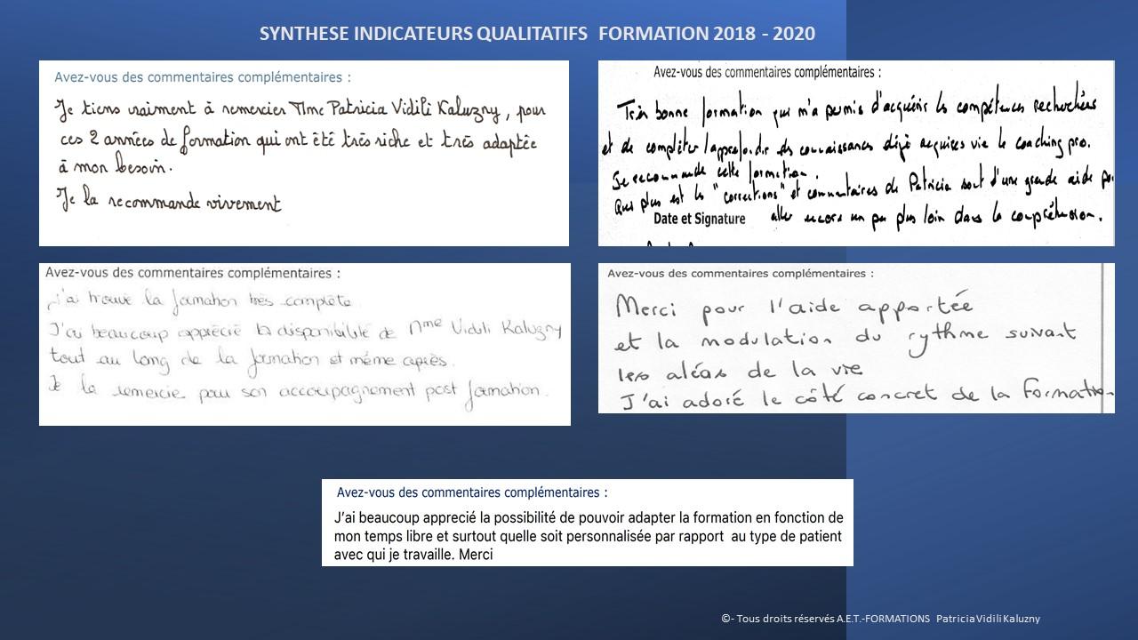 APPRECIATION APPRENANTS 2020 1