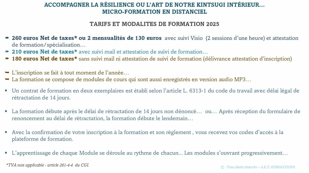 Formation courte accompagner la resilience