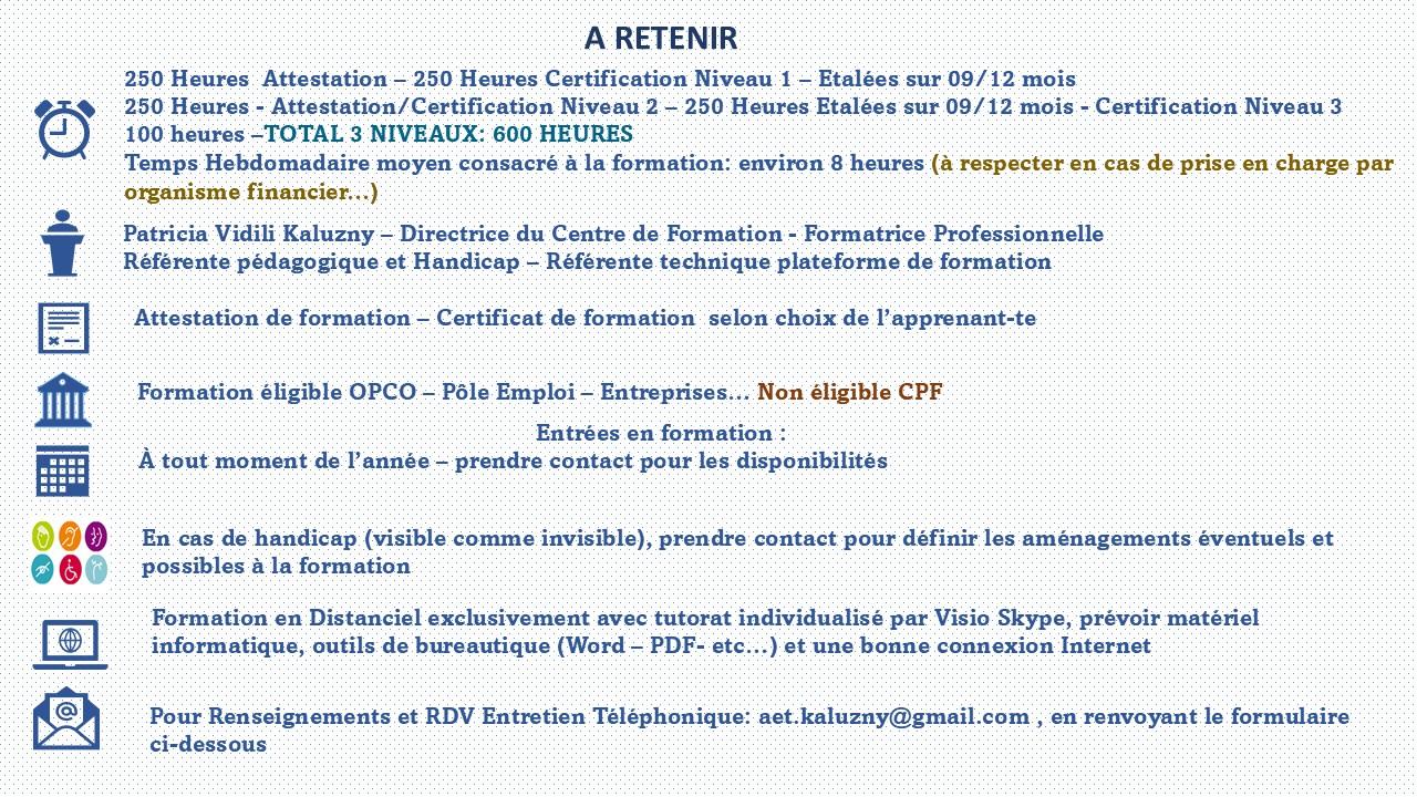 Inscription formation 2025 AT